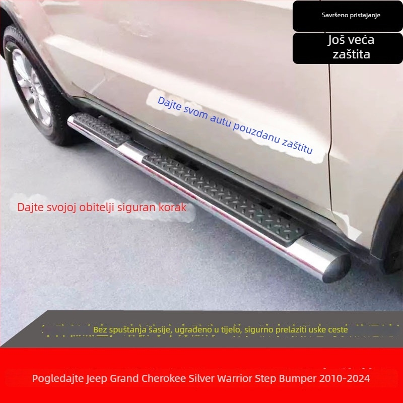 Set pedala od aluminijske legure za Jeep Grand Cherokee 2010-2024, bočni pedali i pedale dobrodošlice, prilagodljivo