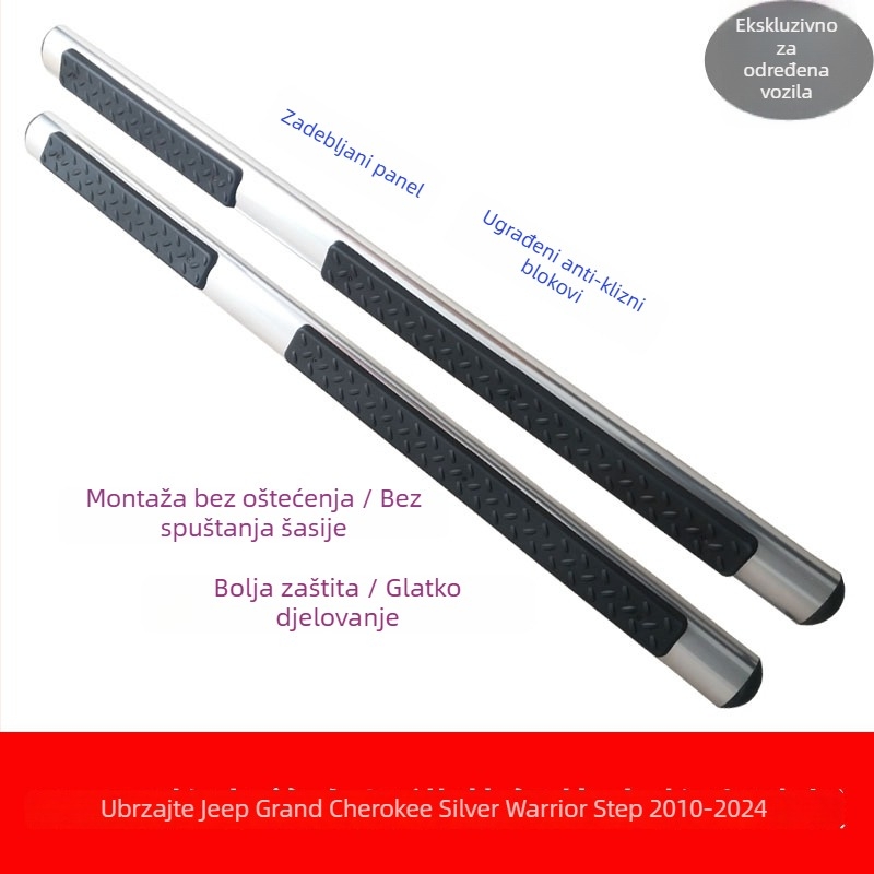 Set pedala od aluminijske legure za Jeep Grand Cherokee 2010-2024, bočni pedali i pedale dobrodošlice, prilagodljivo