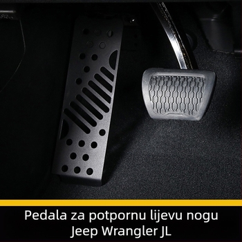 Lijevi pedal za odmor stopala za Wrangler JL (2018–2023), ručni mjenjač — HOZAN metalni pedal dodatak