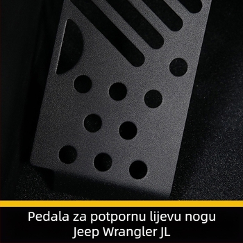Lijevi pedal za odmor stopala za Wrangler JL (2018–2023), ručni mjenjač — HOZAN metalni pedal dodatak
