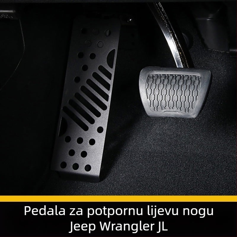 Lijevi pedal za odmor stopala za Wrangler JL (2018–2023), ručni mjenjač — HOZAN metalni pedal dodatak