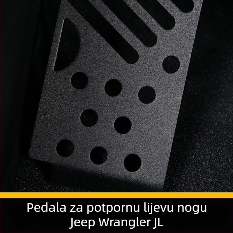 Lijevi pedal za odmor stopala za Wrangler JL (2018–2023), ručni mjenjač — HOZAN metalni pedal dodatak