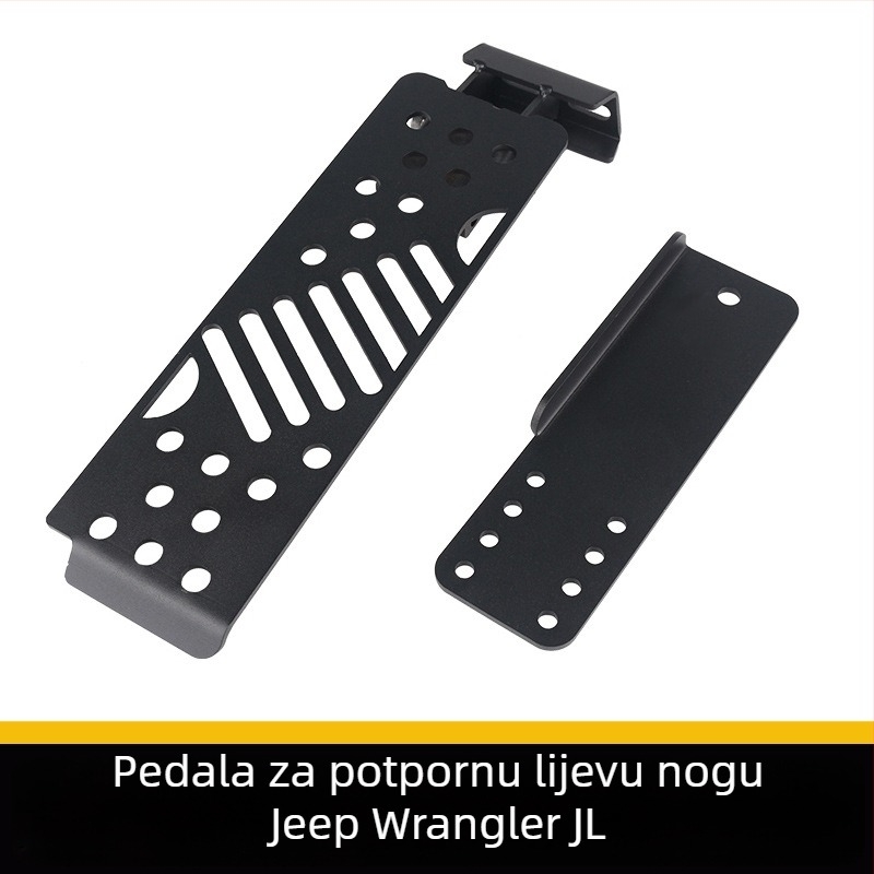 Lijevi pedal za odmor stopala za Wrangler JL (2018–2023), ručni mjenjač — HOZAN metalni pedal dodatak