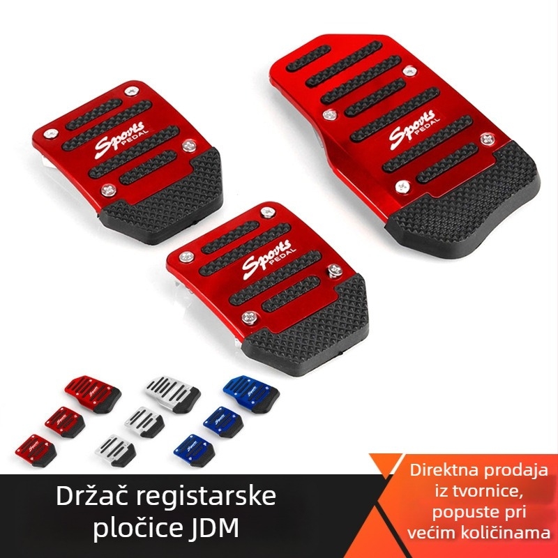 RASTP Univerzalni set pedala od aluminijske legure za ručni prijenos, uključuje pedalu kočnice, papučicu gasa i spojku te PVC brtvilo