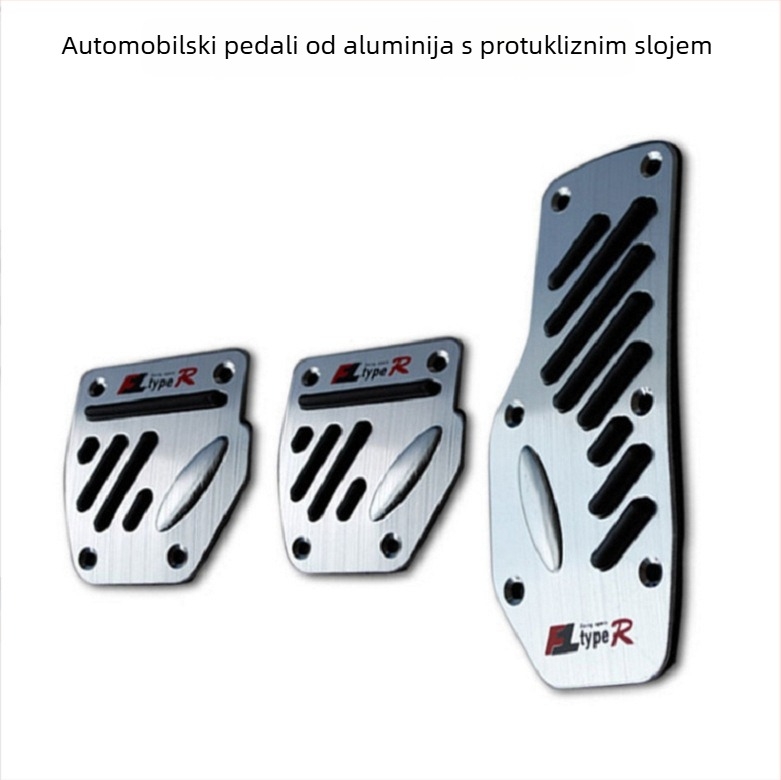 Set pedala za automobil od aluminijske legure — univerzalno za MT/ručni prijenos, protuklizne pedale