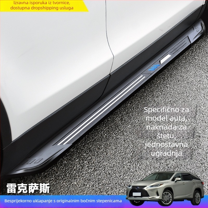 Dekorativni pedala panel za Lexus RX seriju — aluminijski spoj; kompatibilan RX400H, NX200/300, RX270, RX200T; modeli 07–21; automatski mjenjač