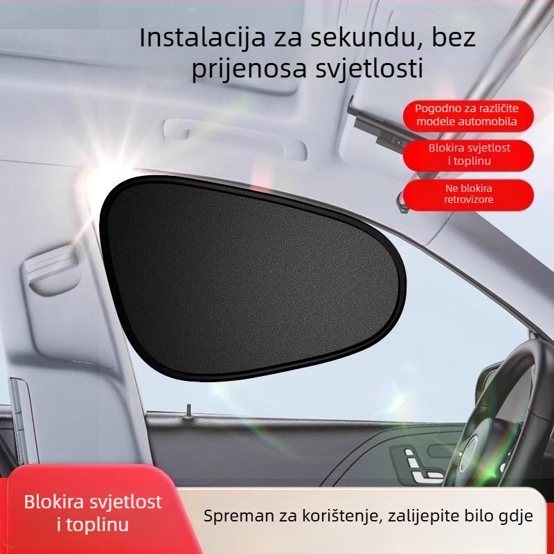 Automobilska elektrostatična folija za bočne prozore, prozirna, viseći način ugradnje, zaštita od sunca i toplinska izolacija