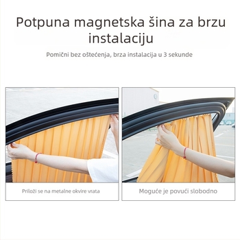 Magnetska automobilska zavjesa za prozore, automatsko proširenje i skupljanje, toplinska izolacija