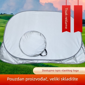 Auto sjenilo za prednje prozore s klipom – aluminijska folija, marka Yixuan, mogućnost otiska logotipa, opća kompatibilnost, jednostavan stil