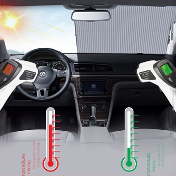 Teleskopska auto sjenila za sunce, konstrukcija ABS + aluminij, težina 450 g, mogućnost tiska logotipa