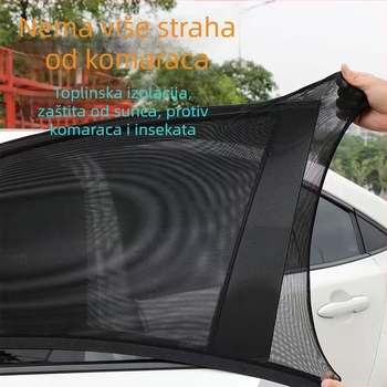 Automobilska mreža protiv komaraca za bočne prozore s sjenčenjem i ventilacijom
