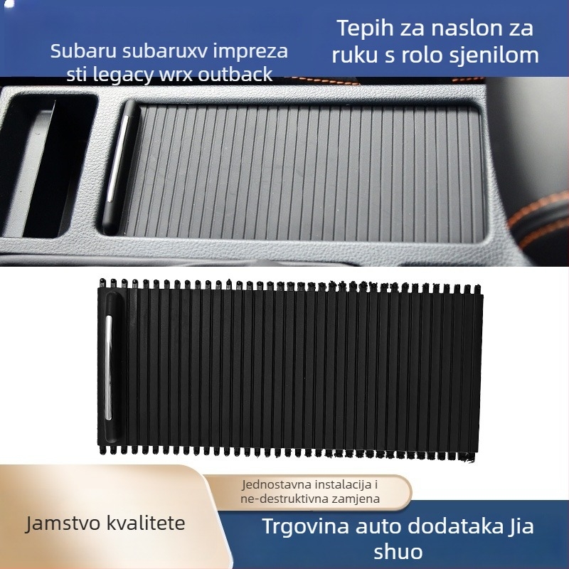 Auto naslonski naslon za ruku s pretincom za pohranu, držačem čaše i rolo-zavjesom za Subaru XV, Impreza, STI, Legacy, WRX i Outback