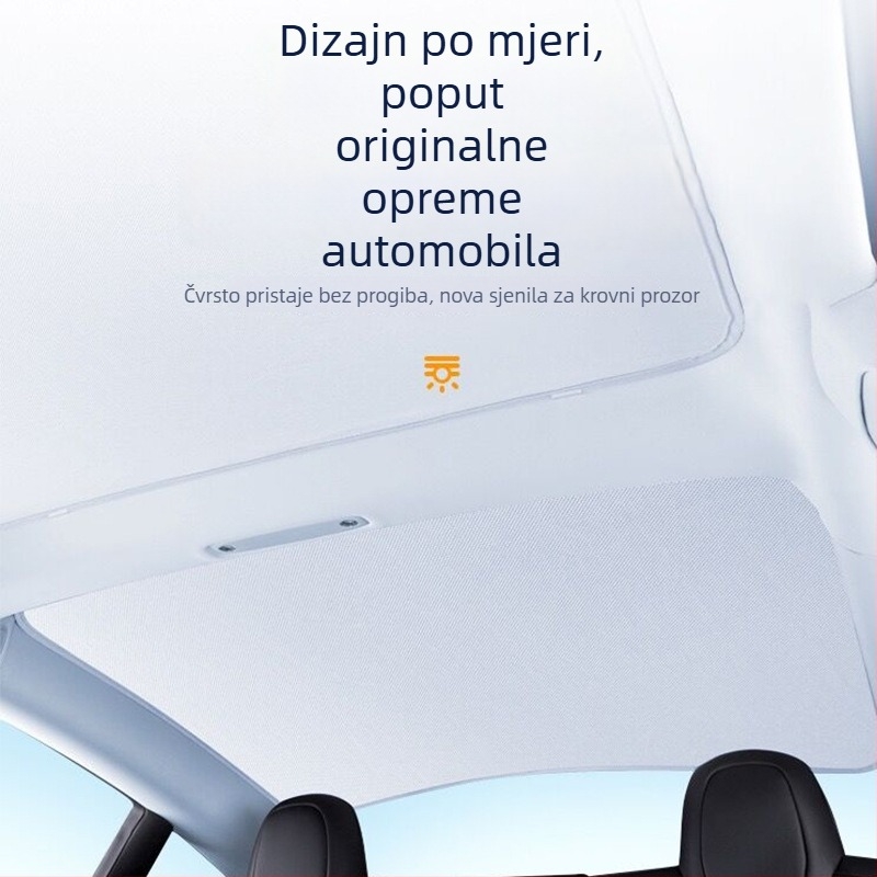 Sjenilna roleta za panoramsko staklo Tesla Model Y i Model 3, ledeno kristalni dizajn