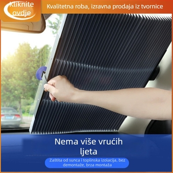 Izvlačni zaštitnik za prednje staklo automobila, aluminijskom folijom