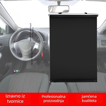 Auto sjenilo za sunce - Pričvršćivanje usisnom čašom, Materijal: sinteticki papir, Ispis logotipa, Prilagodba dostupna