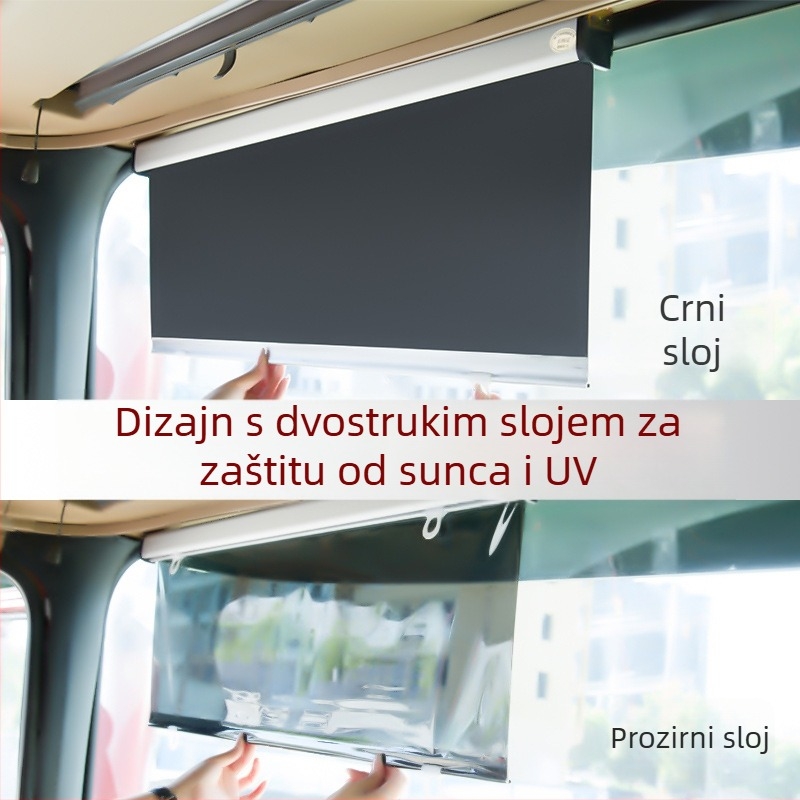 Dvostruka sjenila za sunce za kamione s automatskim izvlačenjem, auto sjenila folija za ljetnu izolaciju