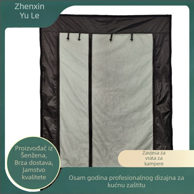 Poliesterska prozirna rolo zavjesa za vrata kamp-kućice, prozračna, potpuno pokriće, zaštita od insekata