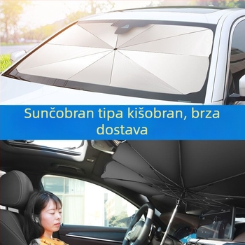 Univerzalna zavjesa za sunce za prednje staklo automobila, izvlačna zaštita od topline