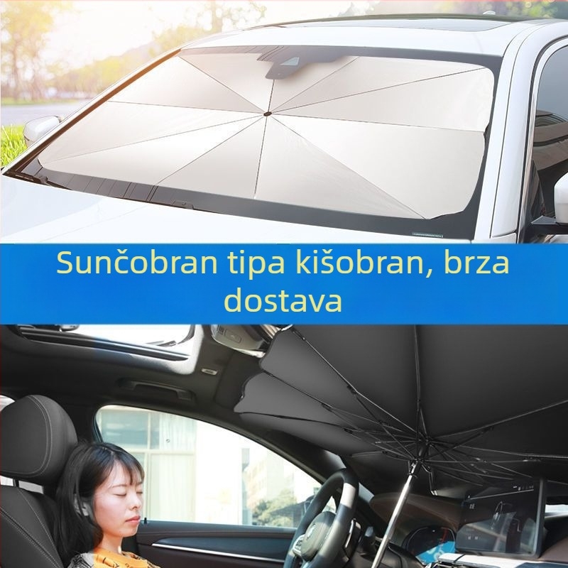 Univerzalna zavjesa za sunce za prednje staklo automobila, izvlačna zaštita od topline