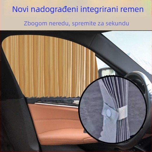Magnetska sjenila za automobil, platno, montaža magnetskom tračnicom, za automobile i SUV, model Magnetic sun shade, debeli neproziran tip