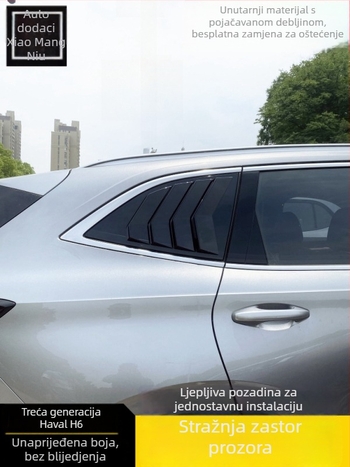 Auto dekorativna naljepnica za Haval H6 – stražnje trokutaste prozorske žaluzije (3. i 4. generacija)