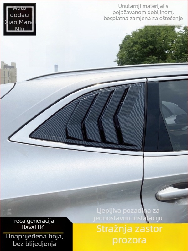 Auto dekorativna naljepnica za Haval H6 – stražnje trokutaste prozorske žaluzije (3. i 4. generacija)