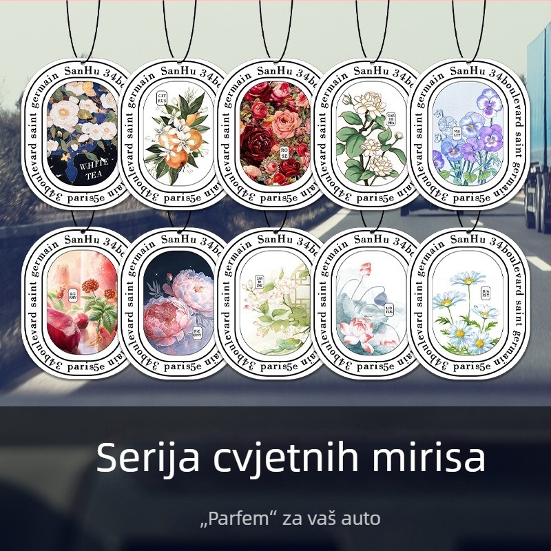 Auto mirisna tableta, prilagodljivi papirni difuzor; miris, uklanjanje mirisa, uklanjanje formaldehida