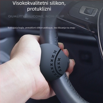 Univerzalna pomoćna kugla za volan automobila – višenamjenski visokokvalitetni ležaj upravljača, ABS + silikonski gel, 100 g, prilagodljivo, broj artikla 004