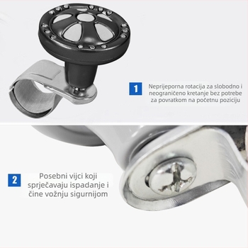 Pojačivač volana automobila, metal i ABS, univerzalni tip, težina 83 g, mogućnost tiskanja logotipa, marka carfu