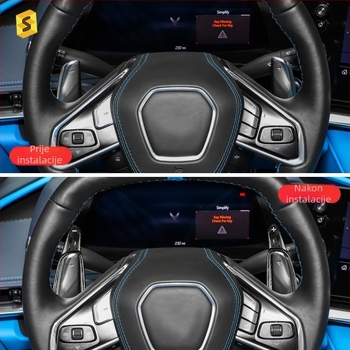 Karbonske pločice za promjenu brzina za Chevrolet Corvette C8; Materijal: karbonsko vlakno; Marka: Salsa carbon fiber; Prilagodba: Da