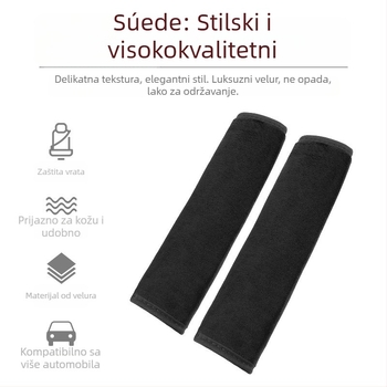Velur jastučići za sigurnosni pojas, za automobil, 70 g, zaštita od gušenja, auto-dodatak