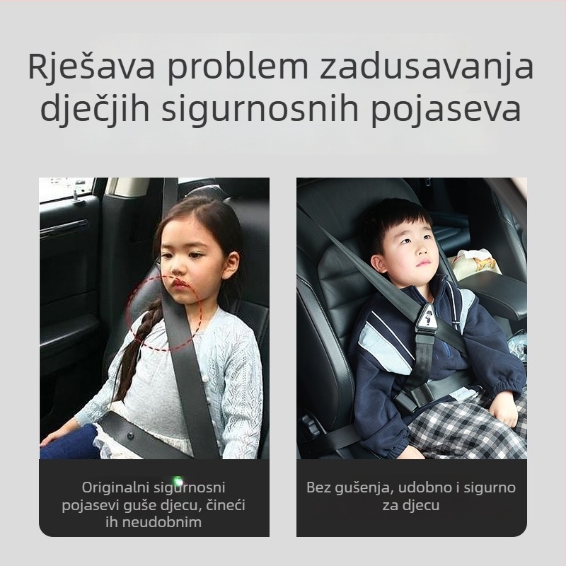 Regulator sigurnosnog pojasa za dječje auto sjedalo – praktičan dizajn, Polyvinegar fiber, jastučić za rame (Materijal: Polyvinegar fiber; Tip: Practical; Pribor: Safety Belt Adjuster)