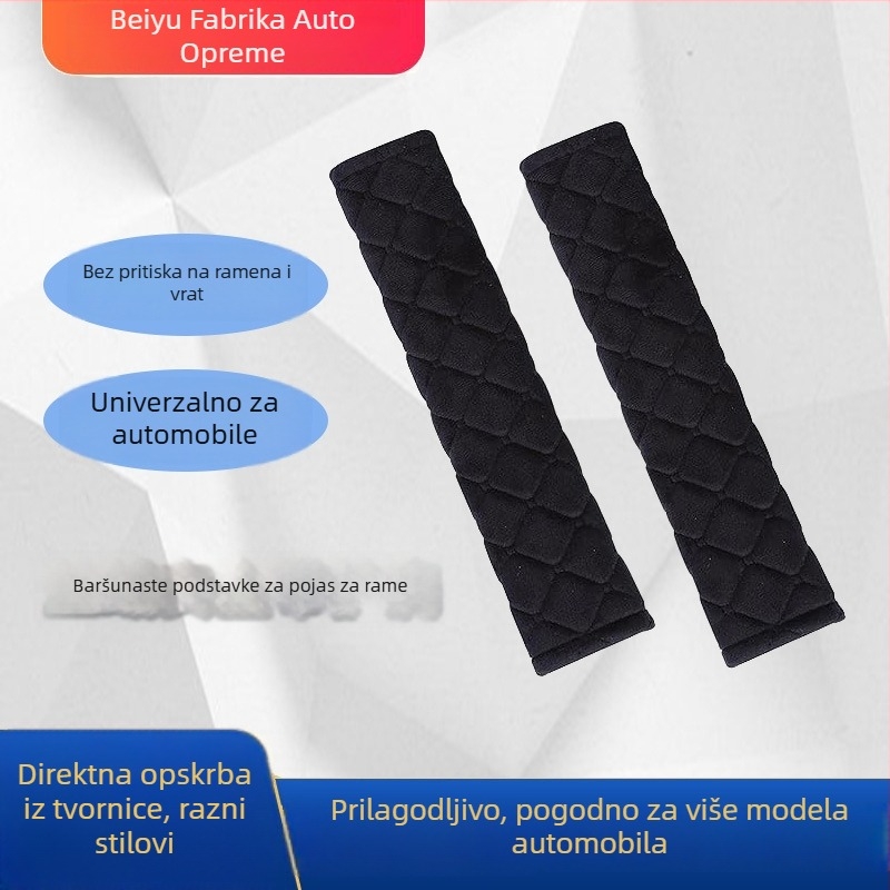 Univerzalni plišasti jastučić za ramenski pojas automobila, mekan i udoban.