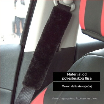 Pluš jastučić za sigurnosni pojas automobila – unutarnja dekoracija, poliester, 100 g, tisak loga: Da