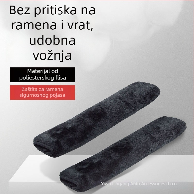 Pluš jastučić za sigurnosni pojas automobila – unutarnja dekoracija, poliester, 100 g, tisak loga: Da