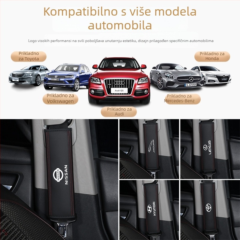 Zaštitni jastuk za ramenski pojas automobila — koža, Huangqi, prilagodljiv s logotipom
