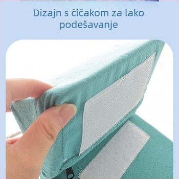 U-oblik jastučić za fiksiranje glave, minimalistički stil, napunjen zrakom, plišna tkanina, za starije osobe