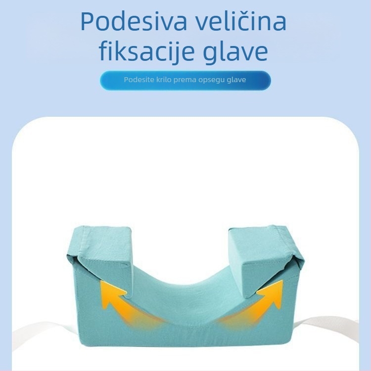 U-oblik jastučić za fiksiranje glave, minimalistički stil, napunjen zrakom, plišna tkanina, za starije osobe