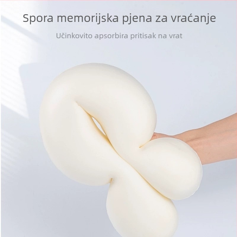 Jastuk od memorijske pjene u obliku U, uklonjiv i periv, putni jastuk, podrška za vrat