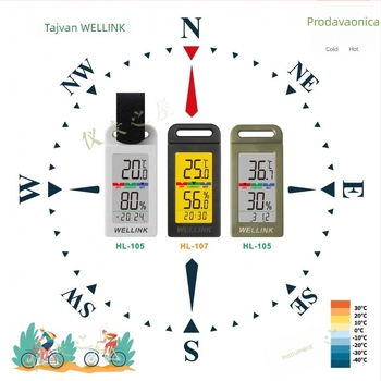 Aim Prijenosni vanjski i kućni termometar s mjerenjem vlage i kompaktnim satom | Marka: Aim; Vrsta: Drugi termometri; Razlučivost temperature: Drugi