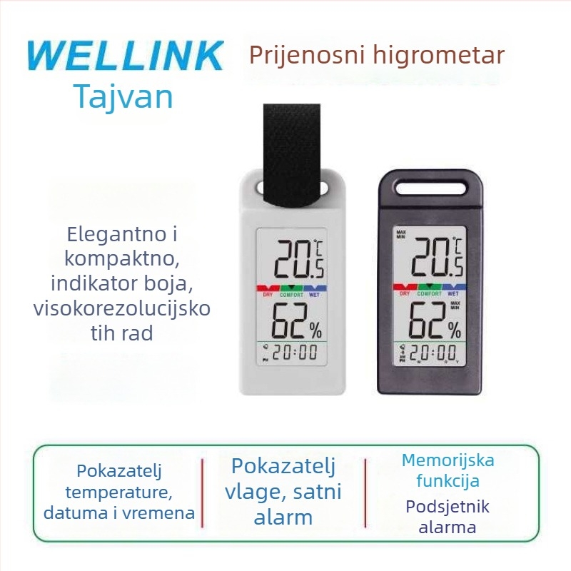 Aim Prijenosni vanjski i kućni termometar s mjerenjem vlage i kompaktnim satom | Marka: Aim; Vrsta: Drugi termometri; Razlučivost temperature: Drugi