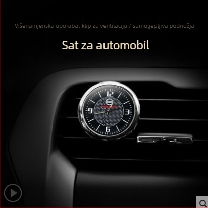 Auto sat dekoracija za Nissan Sylphy, Teana, Qashqai, X-Trail, Patrol – metal, podesivi kut, automobilni sat, brend Friends