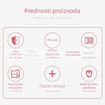 Industrijski vodootporni mjerač temperature i vlage za saunu — visoko precizan termometar i higrometar, otporan na visoke temperature