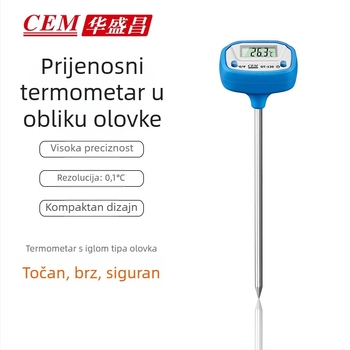 CEM DT-131 Senzor temperature tla i tekućine – Ugradni termometar za hranu, kućna upotreba