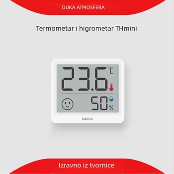Duke digitalni termometar s prikazom vlage za kućno okruženje — unutarnje/vanjsko, samoljepljiv ili na postolju