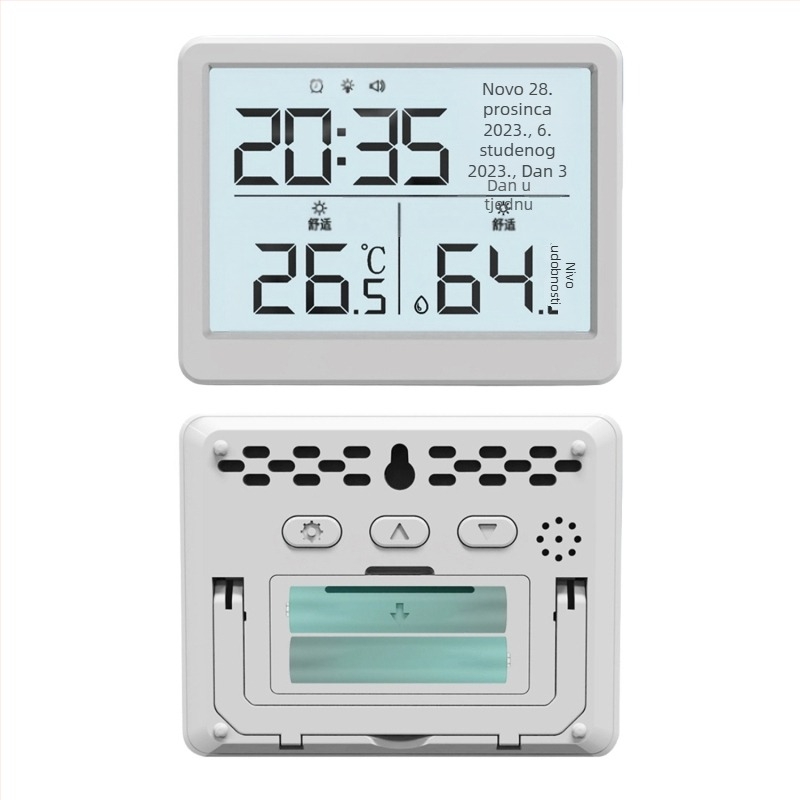 Zidni sat za mjerenje temperature i vlage