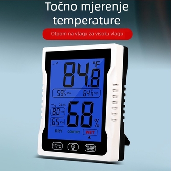 YZ6042 Industrijski mjerač temperature i vlage za staklenike i laboratorije, otporan na vlagu, koristi dvije baterije No.7