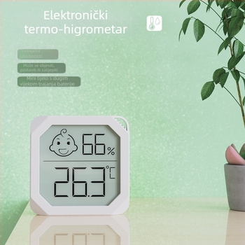 Unutarnji mini digitalni mjerač temperature i vlage s prikazom suho/mokro, zidni higrometar