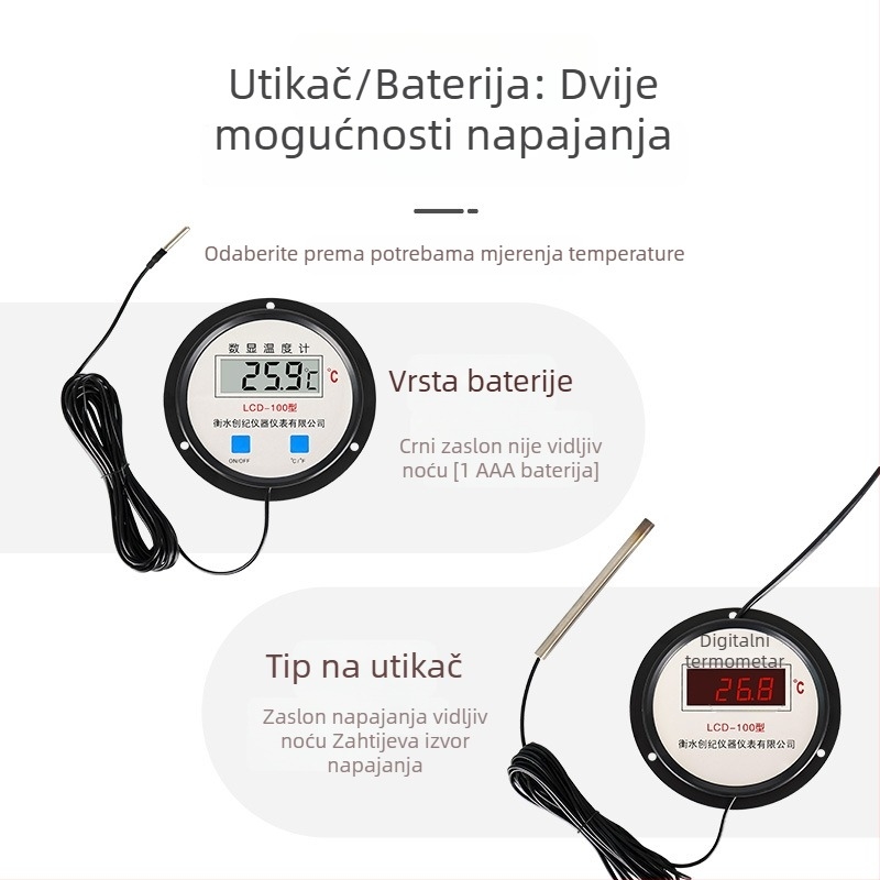 Digitalni termometar sa sondom za akvakulturu: visoka preciznost mjerenja temperature vode u ribnjacima i plastičnima