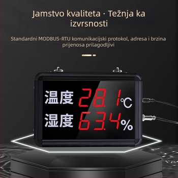 Digitalni mjerač temperature i vlage za unutarnju upotrebu, zidni, model CX913, raspon temperature -40 do +80°C, točnost vlage 0–100%